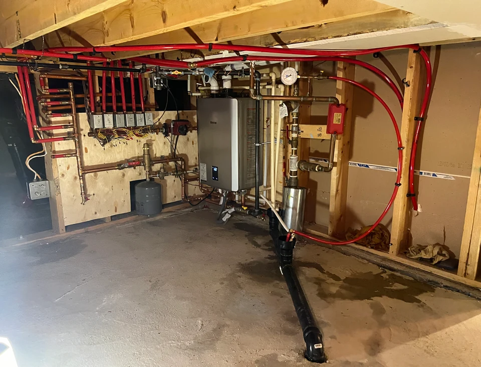 Basement heating equipment from the Vancouver West boiler project